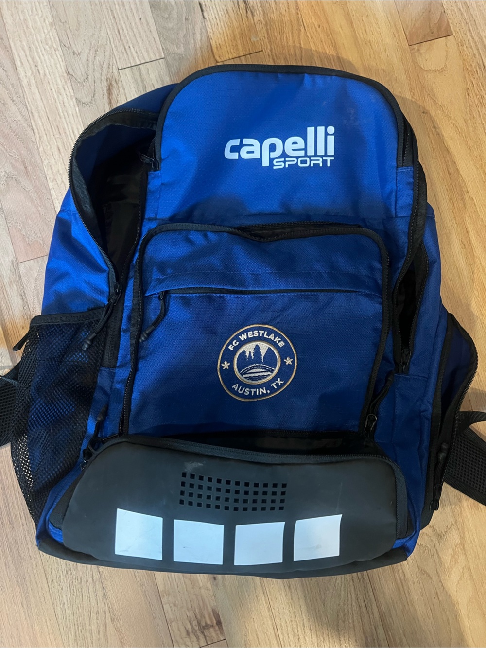 Capelli of New York Blue and Black Backpack with FC Westlake Patch